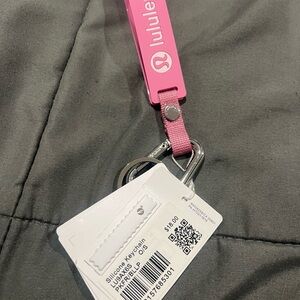 Lululemon Pink Silicone Keychain brand new